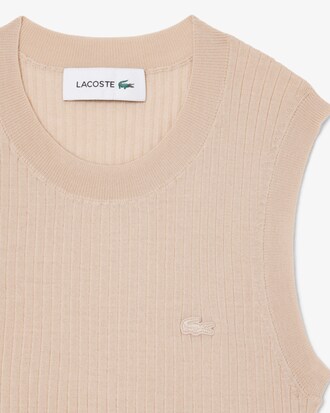 Jersey sin mangas de canal&eacute; 3D de lana merino