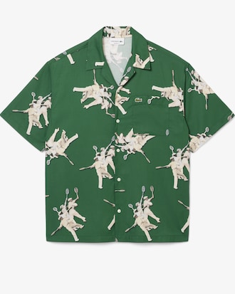 Camisa de corte holgado con estampado de René Lacoste