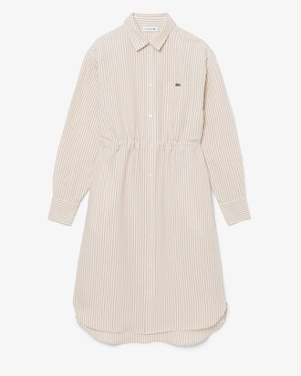 Vestido camisero oversized de mezcla de lino