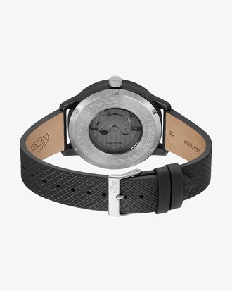 Reloj automático con correa de cuero Lacoste.12.12
