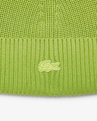 Gorro de algodón de canalé con efecto lavado