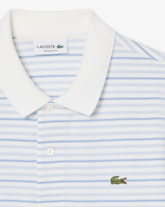 Polo de corte cl&aacute;sico de petit piqu&eacute; de rayas