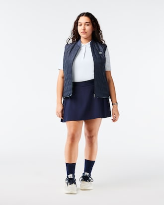 Polo de golf elástico de corte ajustado con protección UV