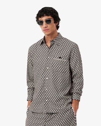Camisa de corte regular de algod&oacute;n estampado