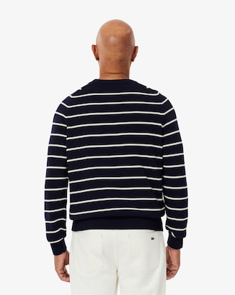 Jersey con cuello redondo de punto de algodón