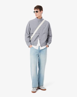 Chaqueta tipo Harrington de mezcla de lana