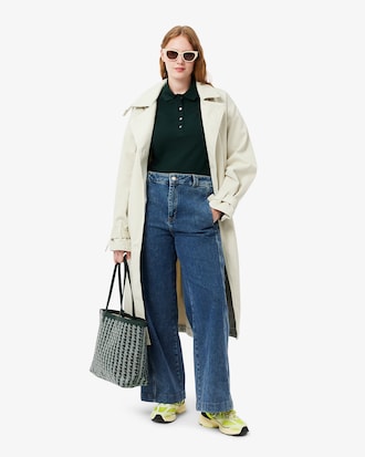 Polo de mujer Lacoste en piqué de algodón stretch