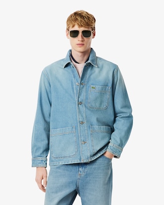 Sobrecamisa denim de algod&oacute;n grueso