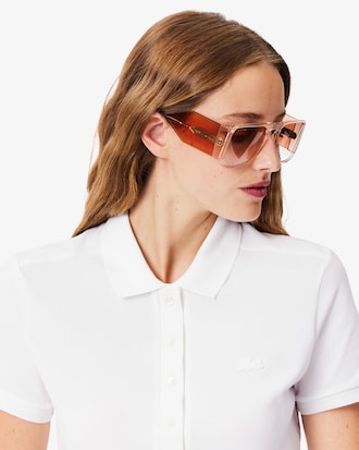 Polo de mujer Lacoste en piqu&eacute; de algod&oacute;n stretch