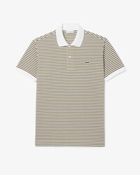 Polo de corte cl&aacute;sico de petit piqu&eacute; de rayas L.12.12