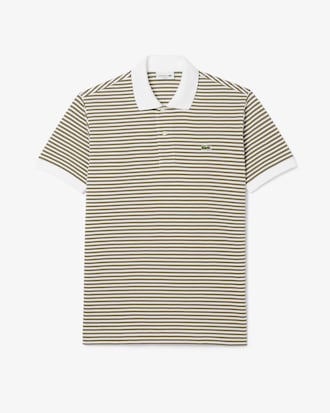 Polo de corte cl&aacute;sico de petit piqu&eacute; de rayas L.12.12