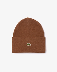 Gorro de lana con borde de canalé