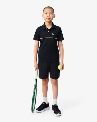 Polo de piqu&eacute; de rayas con detalles de marca Ultra Dry