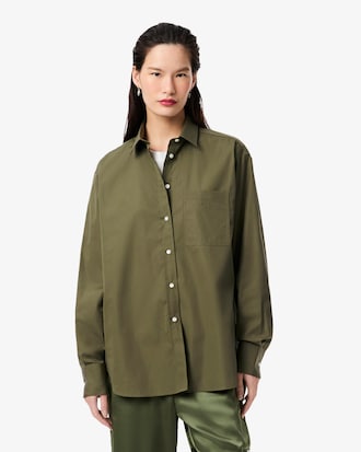Camisa de popelín de algodón oversized