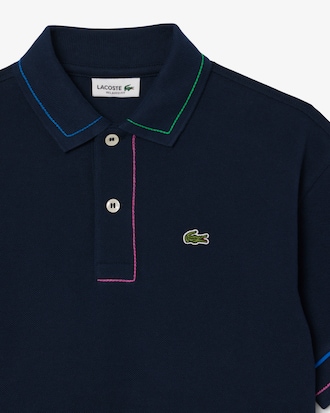 Polo de petit piqué con detalles en contraste