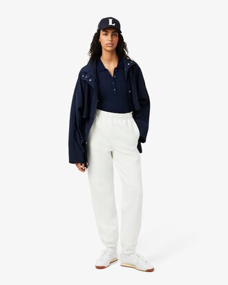 Jersey de lana merino con cuello polo de punto de canal&eacute; 3D