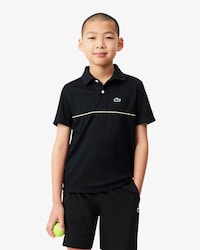 Polo de piqu&eacute; de rayas con detalles de marca Ultra Dry