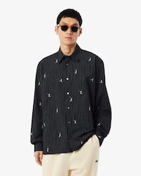 Camisa de algod&oacute;n bordada de corte holgado