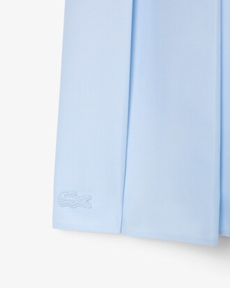 Pleated Petit Piqu&eacute; Effect Midi Skirt