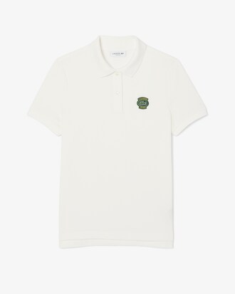 Polo de minipiqué con insignia de corte regular
