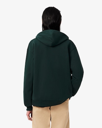 Sudadera con capucha y cremallera con insignia