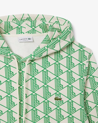 Sudadera con capucha de felpa con monograma