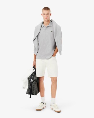 Polo jaspeado de corte cl&aacute;sico L.12.12
