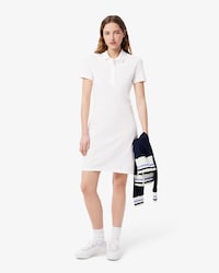 Vestido polo de corte ajustado de minipiqué elástico