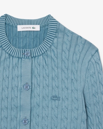Chaqueta de punto con ochos con efecto lavado