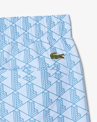 Short de ba&ntilde;o de largo medio con estampado de monograma