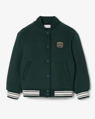 Chaqueta tipo bomber con insignia de cocodrilo