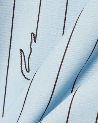Pantal&oacute;n corto de algod&oacute;n de rayas con estampado de cocodrilo