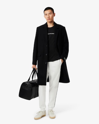 Camiseta de punto jersey de algod&oacute;n con ribete de Lacoste