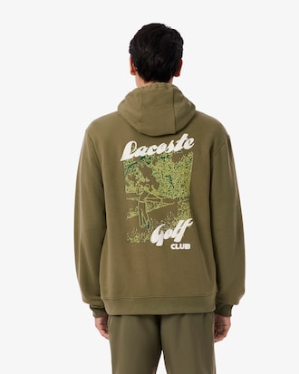 Sudadera con capucha de golf de felpa estampada