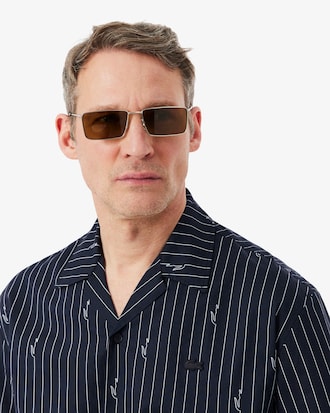 Camisa de corte holgado de sarga estampada