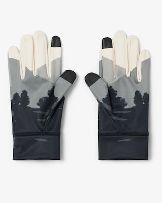 Guantes forrados de felpa con estampado de paisaje