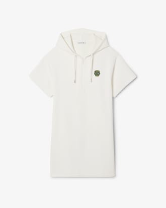 Vestido de piqué con capucha