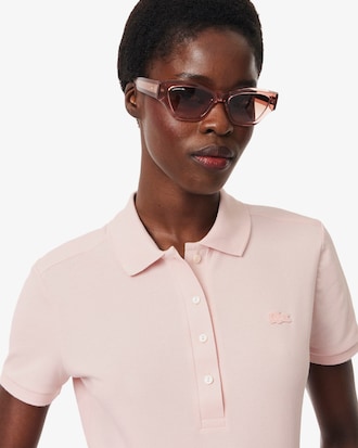 Polo de mujer Lacoste en piqu&eacute; de algod&oacute;n stretch