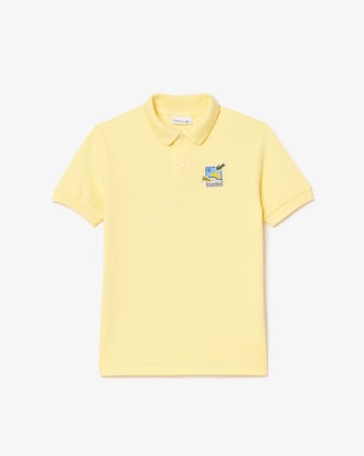 Polo Lacoste &times; Club Med de piqu&eacute; con insignia