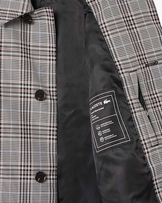 Abrigo de cuadros ligero e impermeable