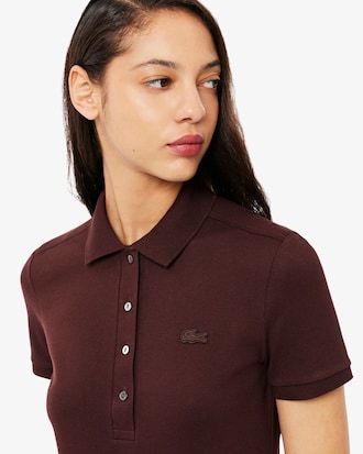 Polo de mujer Lacoste en piqué de algodón stretch