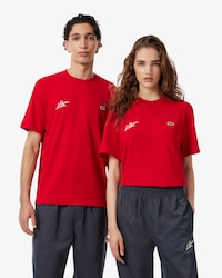 Camiseta gr&aacute;fica de punto jersey Lacoste x Alpine