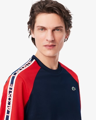 Sudadera deportiva de rayas y con bloques de color