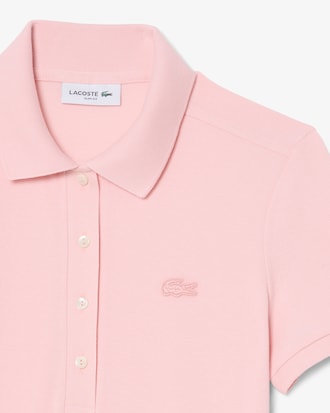 Vestido polo de corte ajustado de minipiqu&eacute; el&aacute;stico