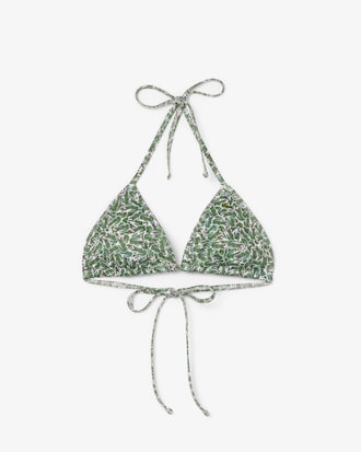 Top de bikini de punto jersey estampado