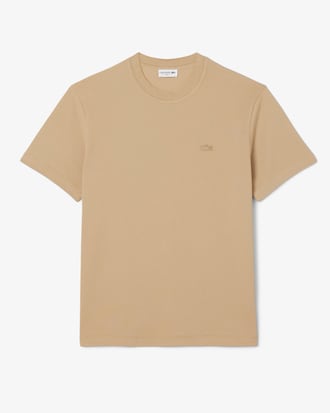Camiseta de minipiqué con cuello de canalé
