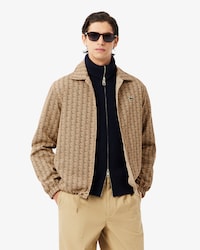 Chaqueta reversible con monograma en dos materiales