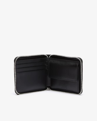 Billetera con cremallera y monograma
