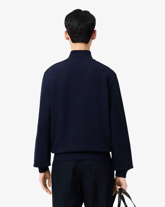 Sudadera de felpa de cuello alto con cremallera