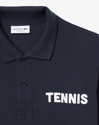 Polo de corte cl&aacute;sico de petit piqu&eacute; estampado